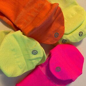 Lululemon 4 pack neon ankle socks
